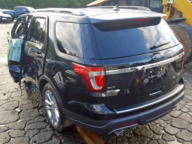 1FM5K7D83JGC38972 - 2018 FORD EXPLORER X BLACK photo 3