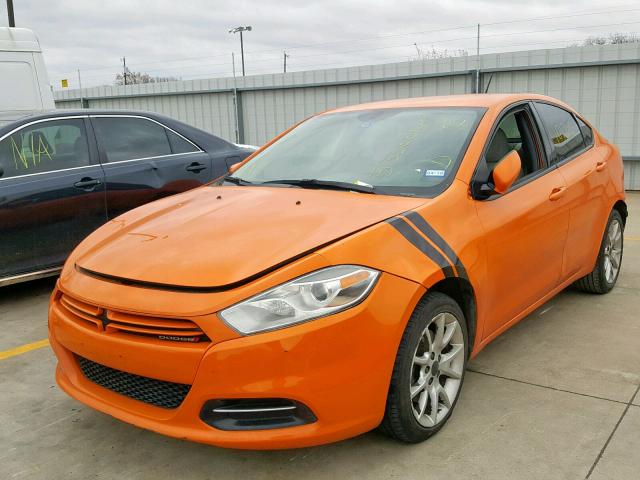 1C3CDFBHXDD171476 - 2013 DODGE DART SXT ORANGE photo 2