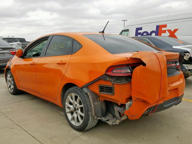 1C3CDFBHXDD171476 - 2013 DODGE DART SXT ORANGE photo 3