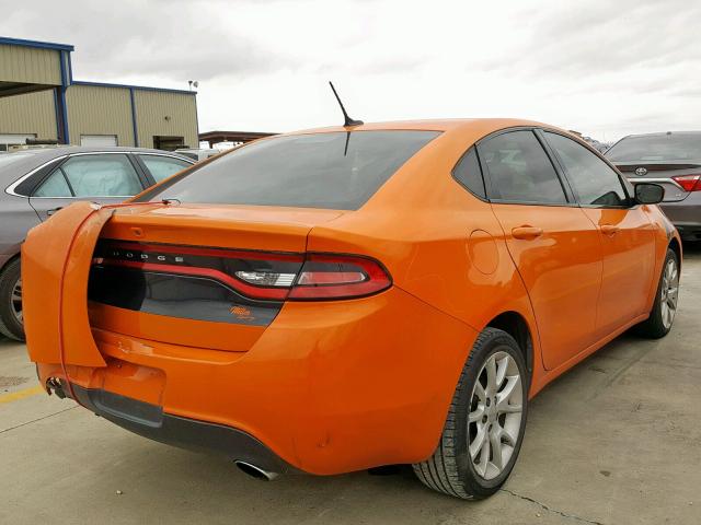 1C3CDFBHXDD171476 - 2013 DODGE DART SXT ORANGE photo 4