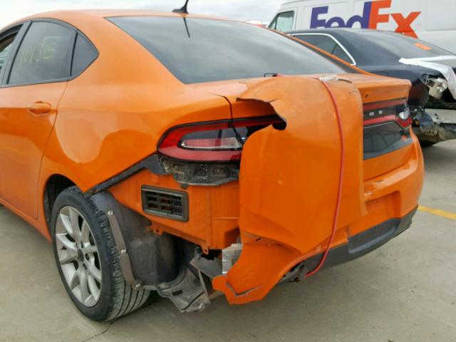 1C3CDFBHXDD171476 - 2013 DODGE DART SXT ORANGE photo 9