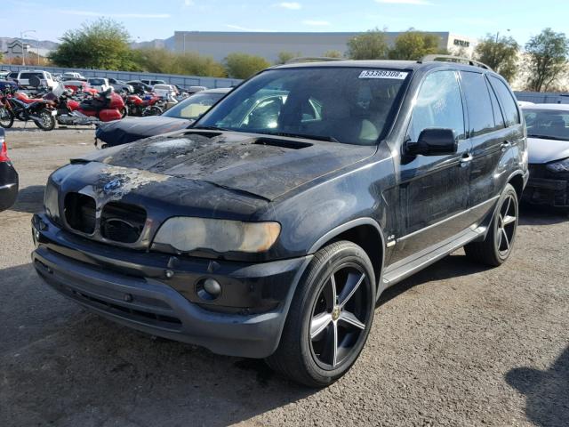 5UXFB33523LH45205 - 2003 BMW X5 4.4I BLACK photo 2