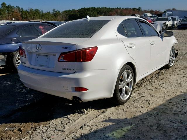 JTHBF5C26A5109583 - 2010 LEXUS IS 250 WHITE photo 4