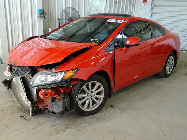 2HGFG3B00CH525520 - 2012 HONDA CIVIC EXL RED photo 2