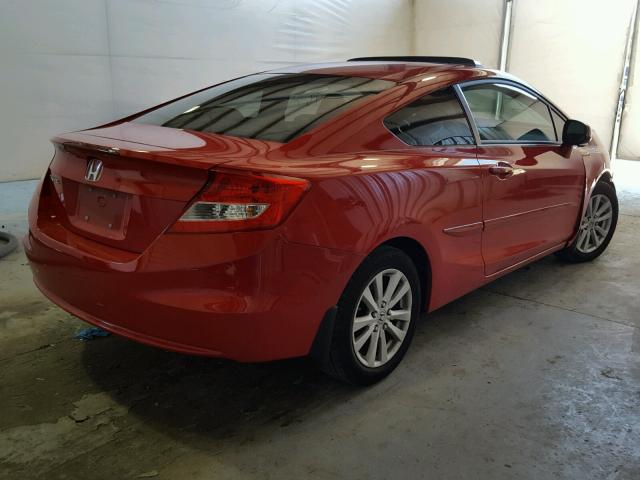 2HGFG3B00CH525520 - 2012 HONDA CIVIC EXL RED photo 4