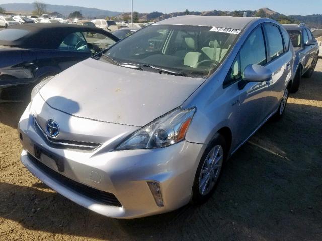 JTDZN3EU9C3050386 - 2012 TOYOTA PRIUS V SILVER photo 2