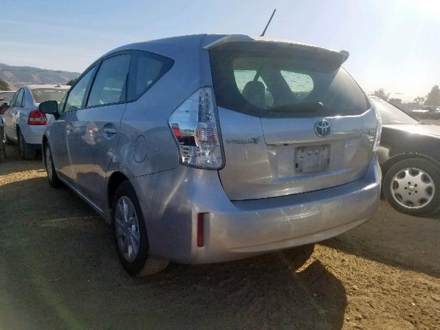 JTDZN3EU9C3050386 - 2012 TOYOTA PRIUS V SILVER photo 3