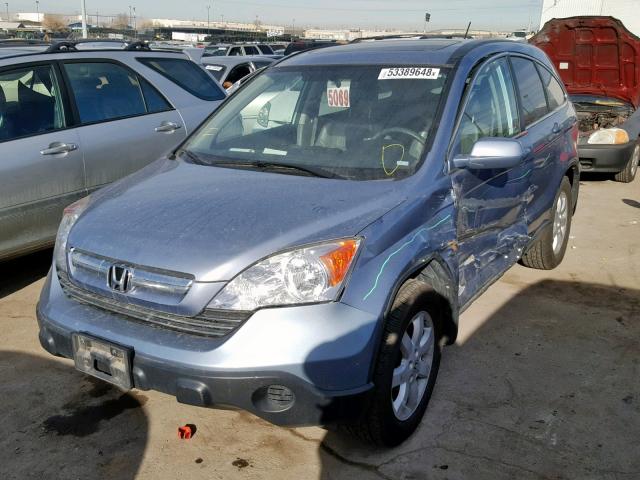 5J6RE48737L004533 - 2007 HONDA CR-V EXL BLUE photo 2