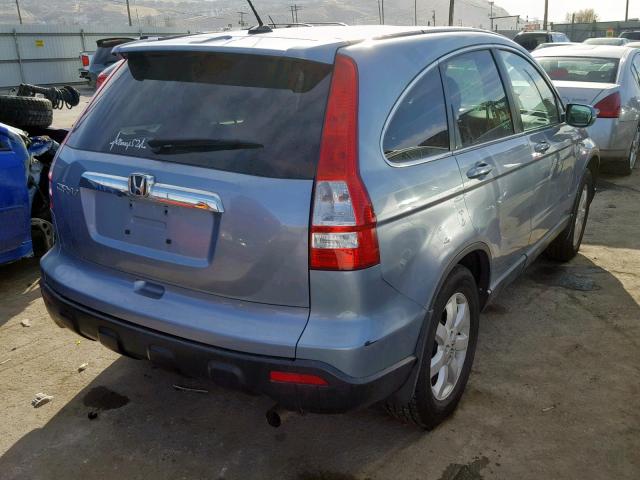 5J6RE48737L004533 - 2007 HONDA CR-V EXL BLUE photo 4