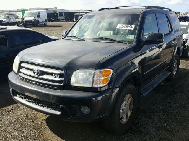 5TDBT48A12S083720 - 2002 TOYOTA SEQUOIA LI BLACK photo 2