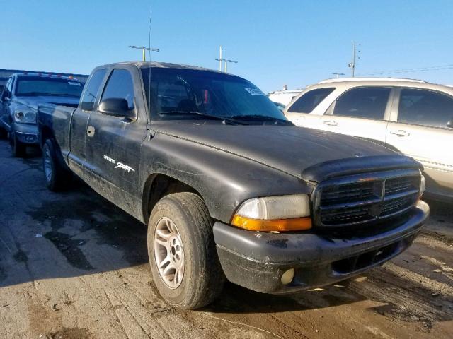 1B7GL22X31S143123 - 2001 DODGE DAKOTA BLACK photo 1