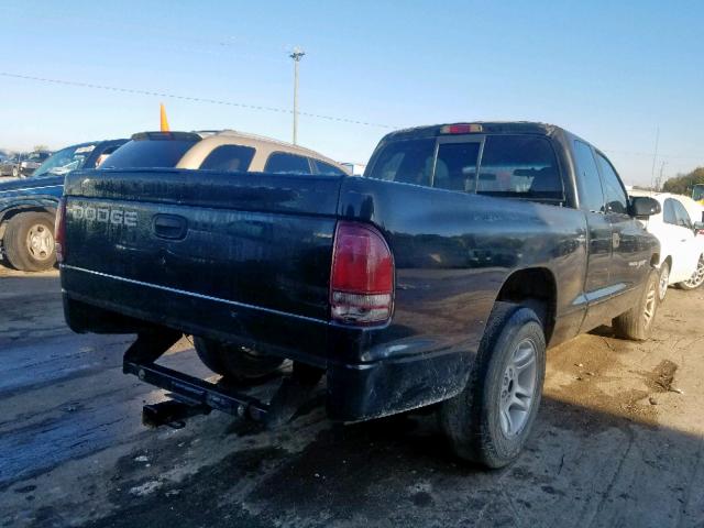 1B7GL22X31S143123 - 2001 DODGE DAKOTA BLACK photo 4