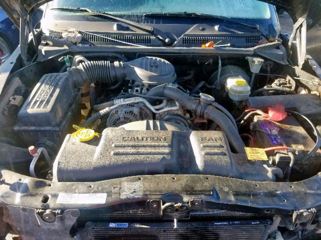 1B7GL22X31S143123 - 2001 DODGE DAKOTA BLACK photo 7