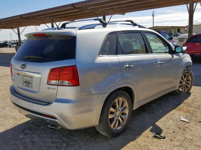 5XYKW4A2XCG261827 - 2012 KIA SORENTO SX SILVER photo 4