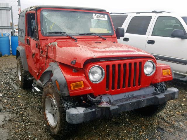 1J4FA49S54P772231 - 2004 JEEP WRANGLER / RED photo 1