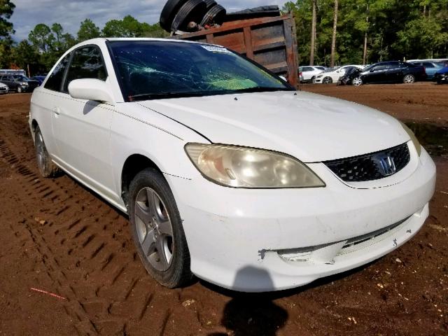 1HGEM22905L003067 - 2005 HONDA CIVIC EX WHITE photo 1