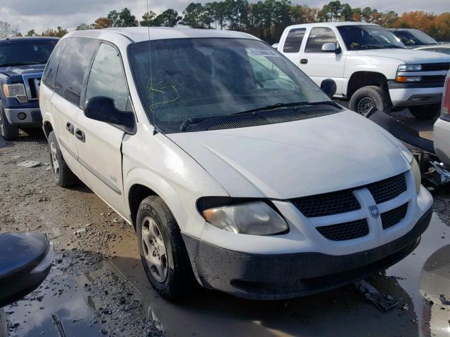 1D4GP25303B243196 - 2003 DODGE CARAVAN SE WHITE photo 1