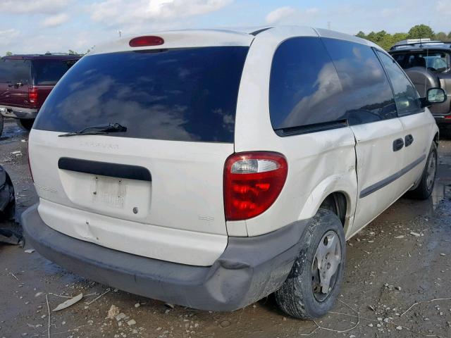 1D4GP25303B243196 - 2003 DODGE CARAVAN SE WHITE photo 4