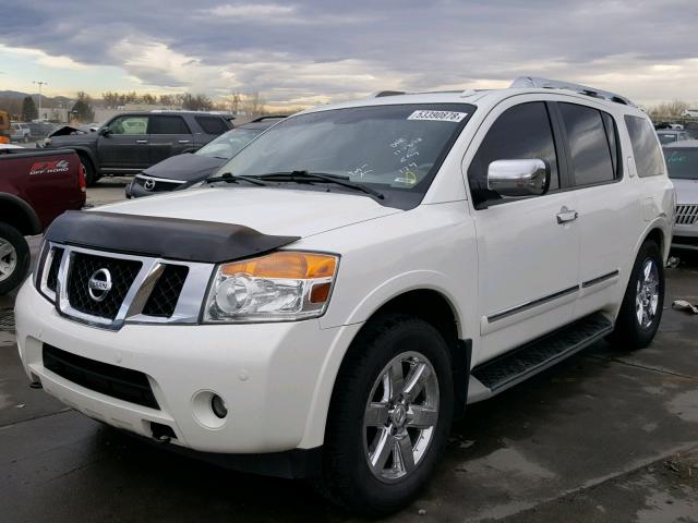 5N1AA0NE8AN600982 - 2010 NISSAN ARMADA PLA WHITE photo 2