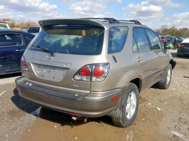 JTJHF10U610223300 - 2001 LEXUS RX 300 GOLD photo 4