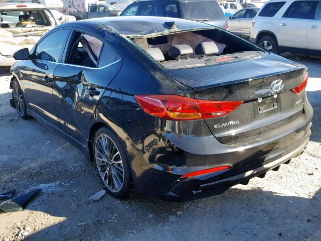 KMHD04LB9JU508897 - 2018 HYUNDAI ELANTRA SP BLACK photo 3