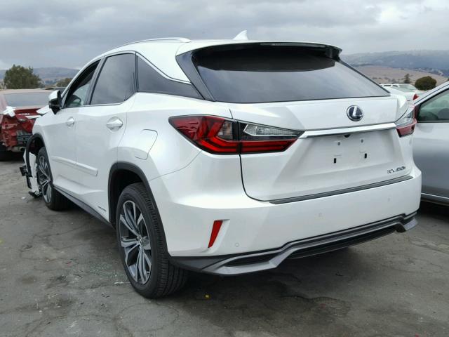 2T2BGMCA2JC023685 - 2018 LEXUS RX 450H WHITE photo 3