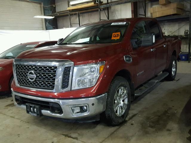 1N6AA1E57HN500826 - 2017 NISSAN TITAN SV RED photo 2