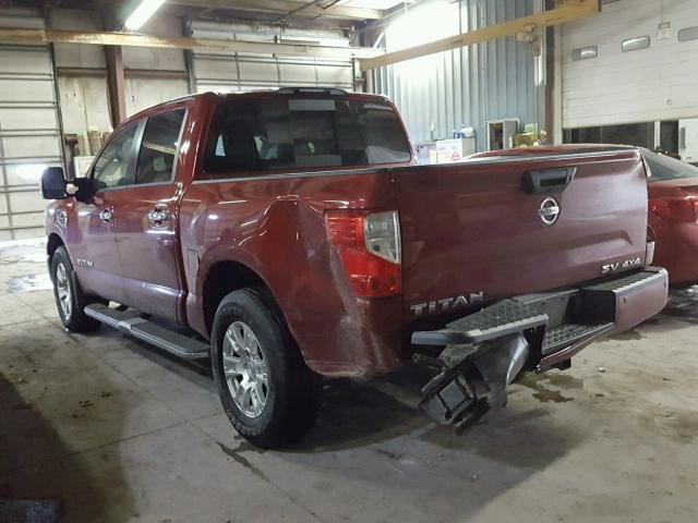 1N6AA1E57HN500826 - 2017 NISSAN TITAN SV RED photo 3