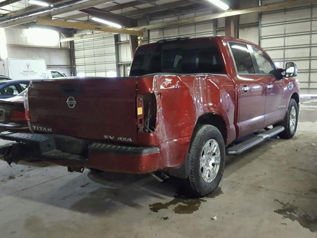 1N6AA1E57HN500826 - 2017 NISSAN TITAN SV RED photo 4