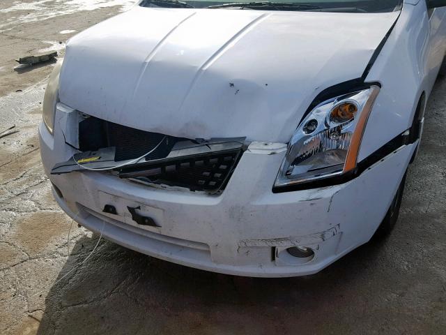 3N1AB61E58L614975 - 2008 NISSAN SENTRA 2.0 WHITE photo 9