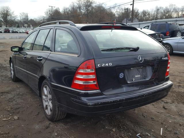 WDBRH81J65F636365 - 2005 MERCEDES-BENZ C 240 SPOR BLACK photo 3