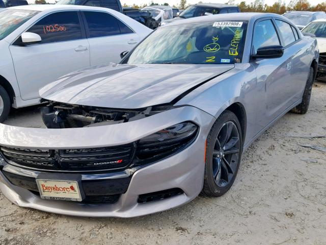 2C3CDXBG3JH186042 - 2018 DODGE CHARGER SX SILVER photo 2