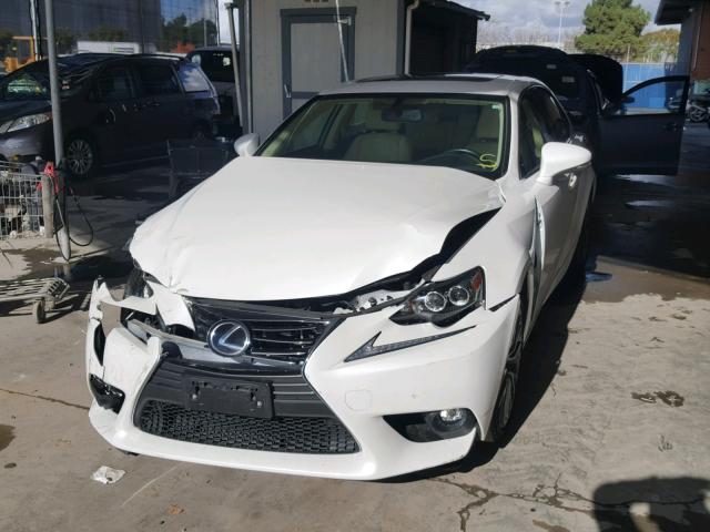 JTHBF1D28F5080358 - 2015 LEXUS IS 250 WHITE photo 2