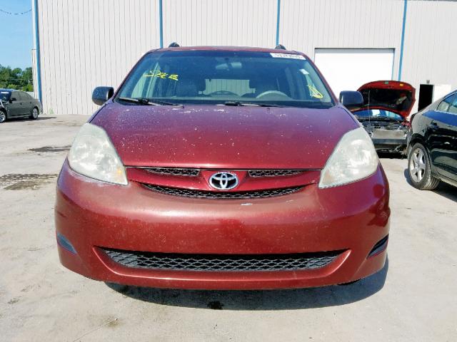 5TDZA23C36S492986 - 2006 TOYOTA SIENNA RED photo 9