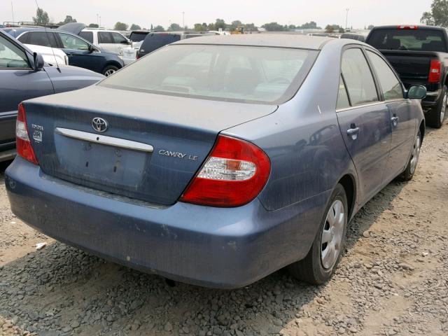 4T1BE32K140799419 - 2004 TOYOTA CAMRY LE/X BLUE photo 4