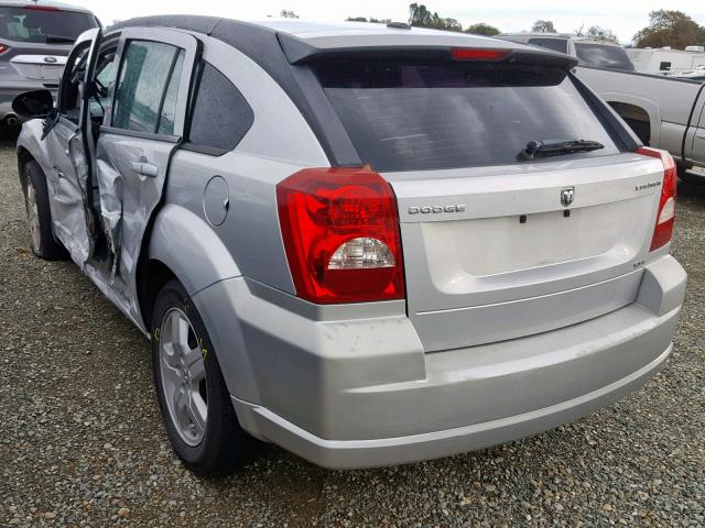 1B3HB48A79D198228 - 2009 DODGE CALIBER SX SILVER photo 3