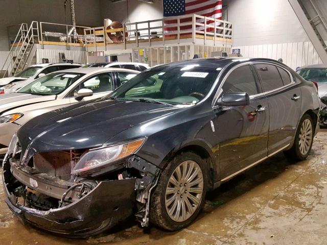 1LNHL9DK4DG605870 - 2013 LINCOLN MKS BLACK photo 2