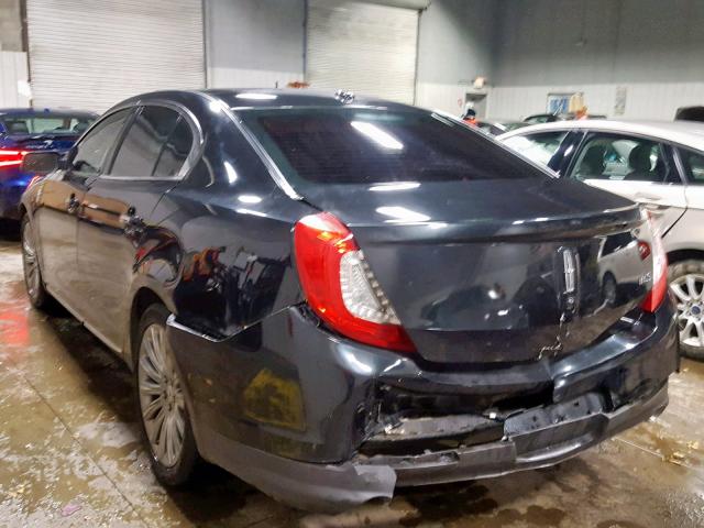 1LNHL9DK4DG605870 - 2013 LINCOLN MKS BLACK photo 3