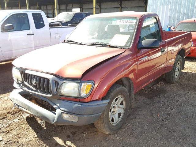 5TENL42N92Z074971 - 2002 TOYOTA TACOMA RED photo 2