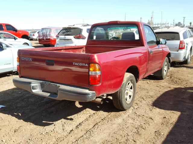 5TENL42N92Z074971 - 2002 TOYOTA TACOMA RED photo 4