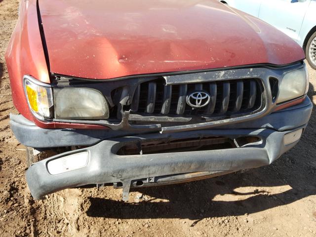 5TENL42N92Z074971 - 2002 TOYOTA TACOMA RED photo 9