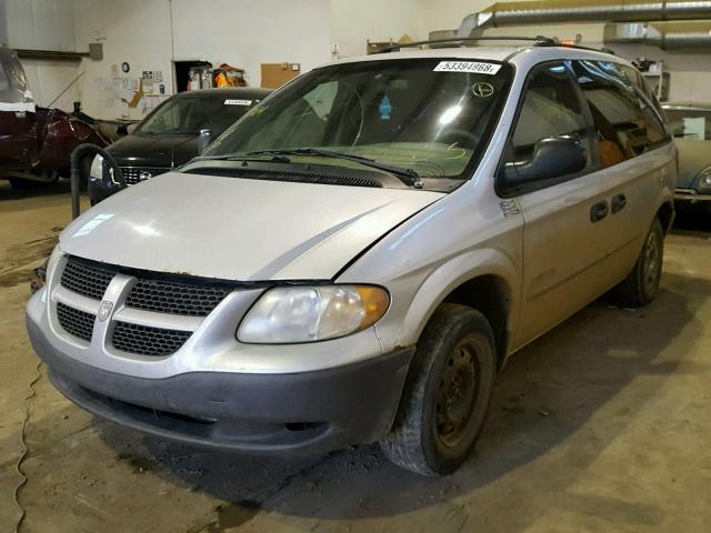 1B4GP25R21B166035 - 2001 DODGE CARAVAN SE SILVER photo 2