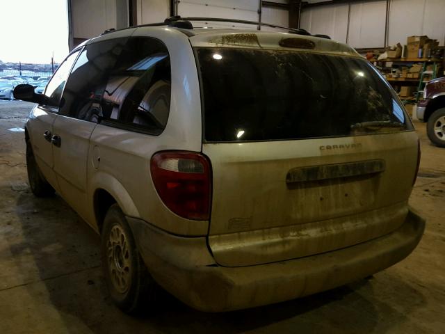 1B4GP25R21B166035 - 2001 DODGE CARAVAN SE SILVER photo 3