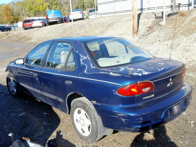 1G1JC524427103367 - 2002 CHEVROLET CAVALIER B BLUE photo 3