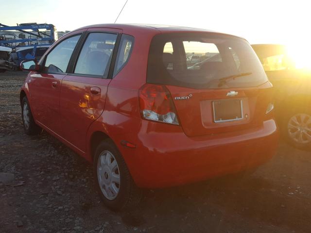 KL1TD66658B063182 - 2008 CHEVROLET AVEO BASE Qırmızı foto 3