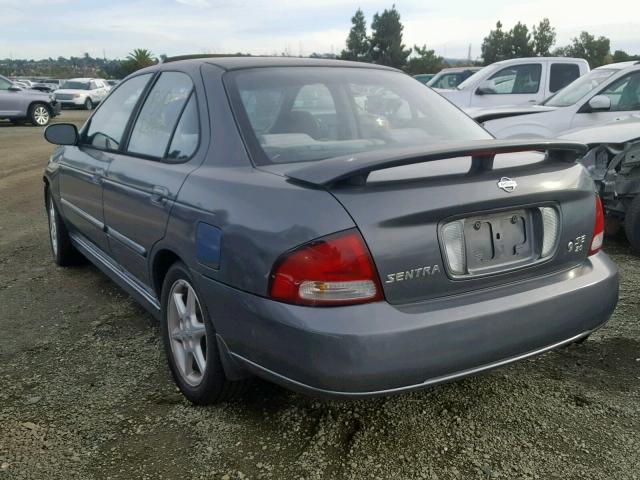 3N1BB51D11L118938 - 2001 NISSAN SENTRA SE GRAY photo 3