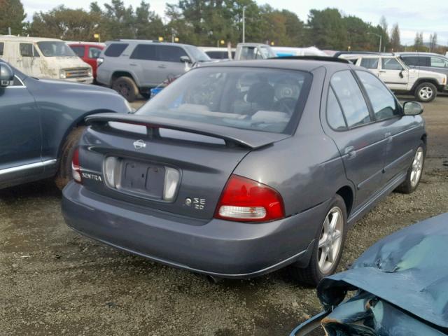 3N1BB51D11L118938 - 2001 NISSAN SENTRA SE GRAY photo 4