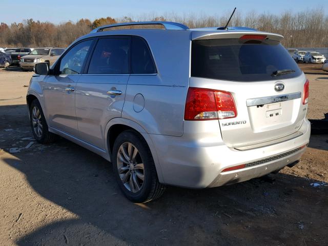 5XYKW4A23DG412573 - 2013 KIA SORENTO SX SILVER photo 3