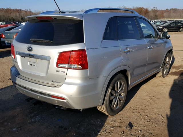 5XYKW4A23DG412573 - 2013 KIA SORENTO SX SILVER photo 4