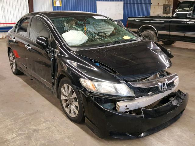 2HGFA16919H328489 - 2009 HONDA CIVIC EXL BLACK photo 1